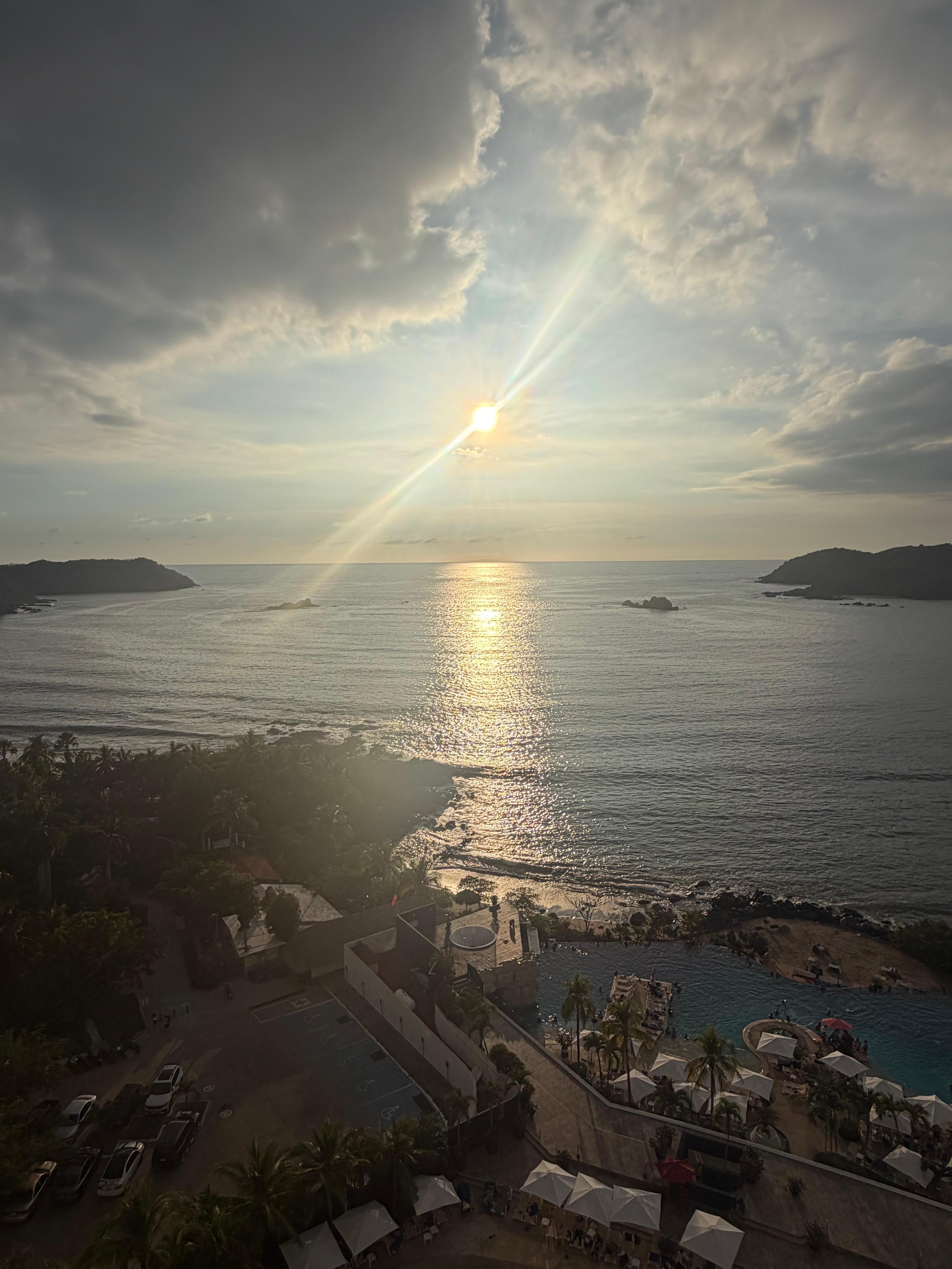 Sunset view from room balcony