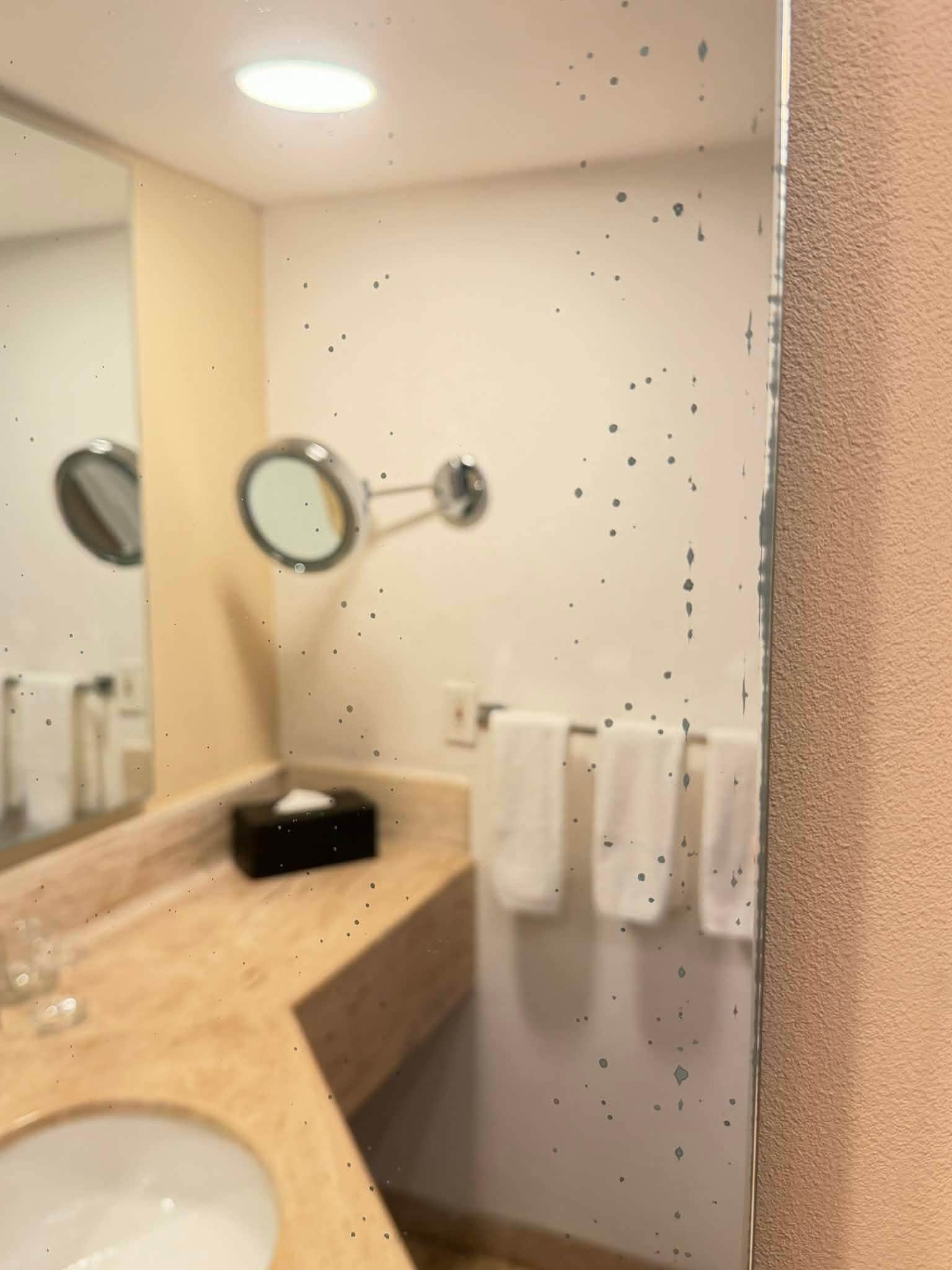 The mirrors are old and wear out.