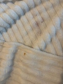 Stained dirty blanket.