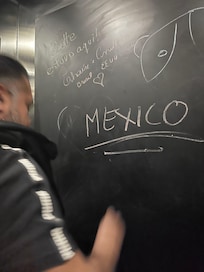 One of the elevators has a blackboard… it was fun to leave messages.