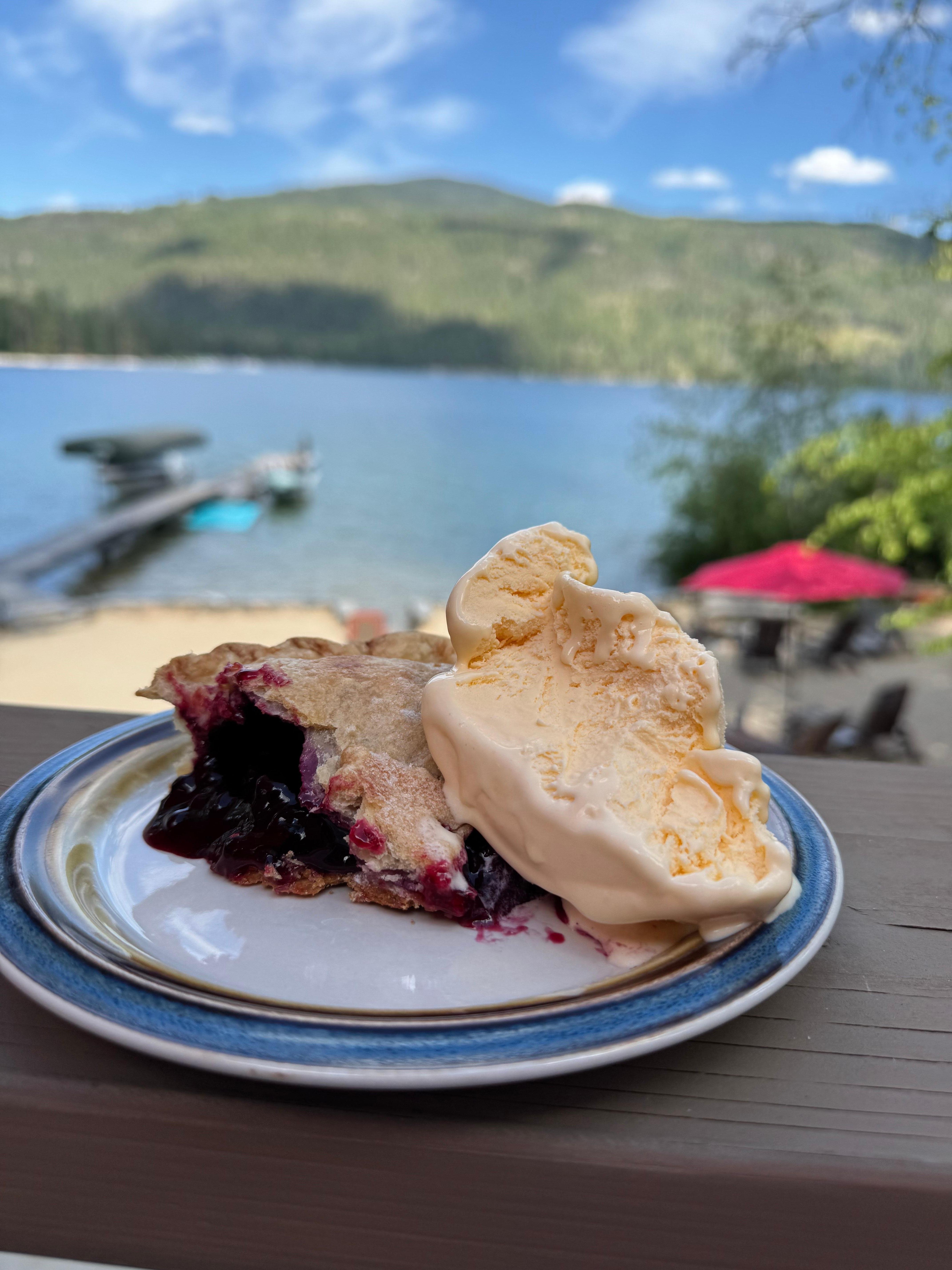The only thing better than the view from this deck is HUCKLEBERRY PIE with the view from this deck! THE TWO TOGETHER? INCREDIBLE!