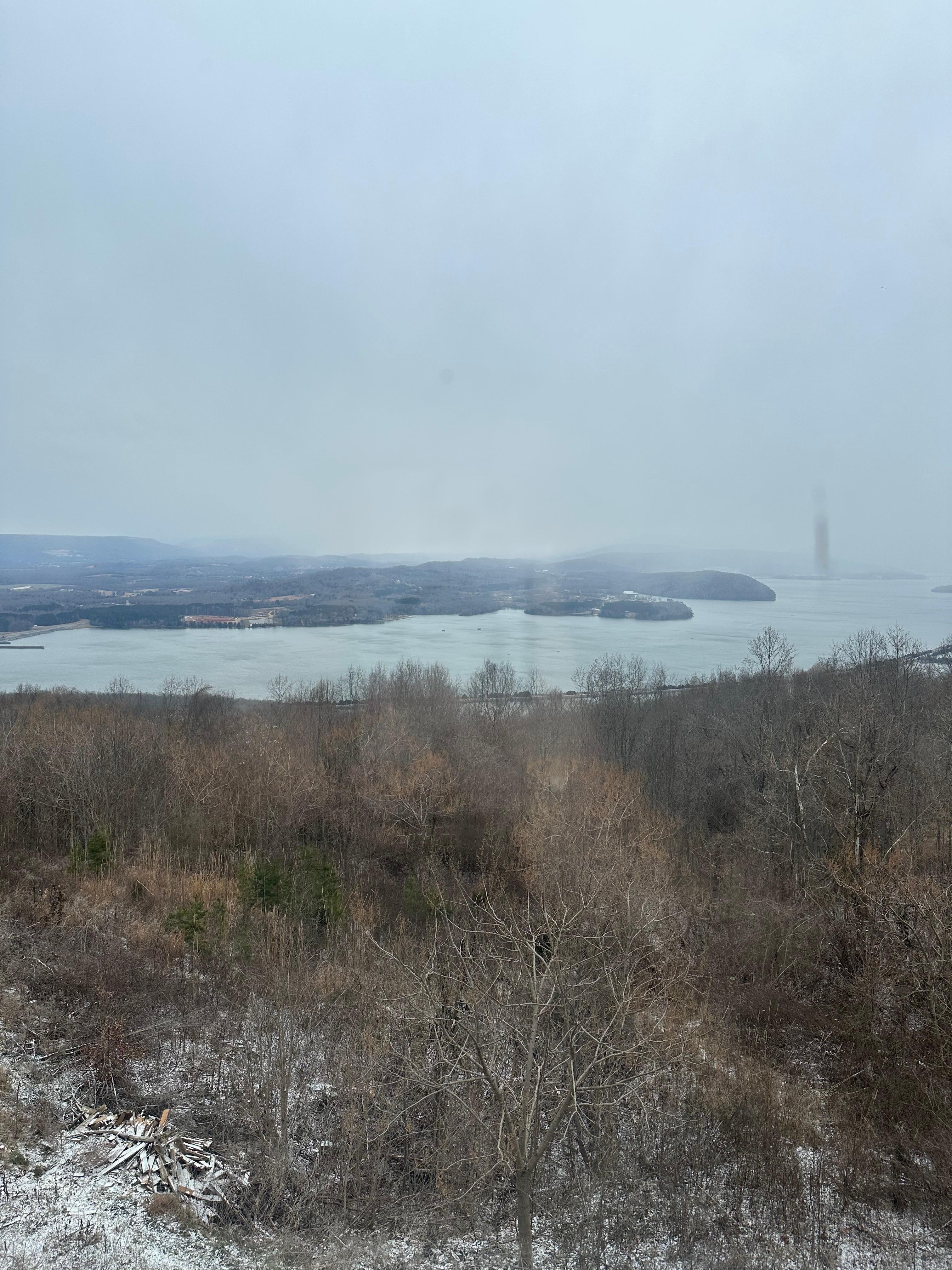It was 19 degrees and We had a light dusting of snow during our stay! 