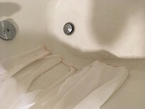 Mouldy shower curtain