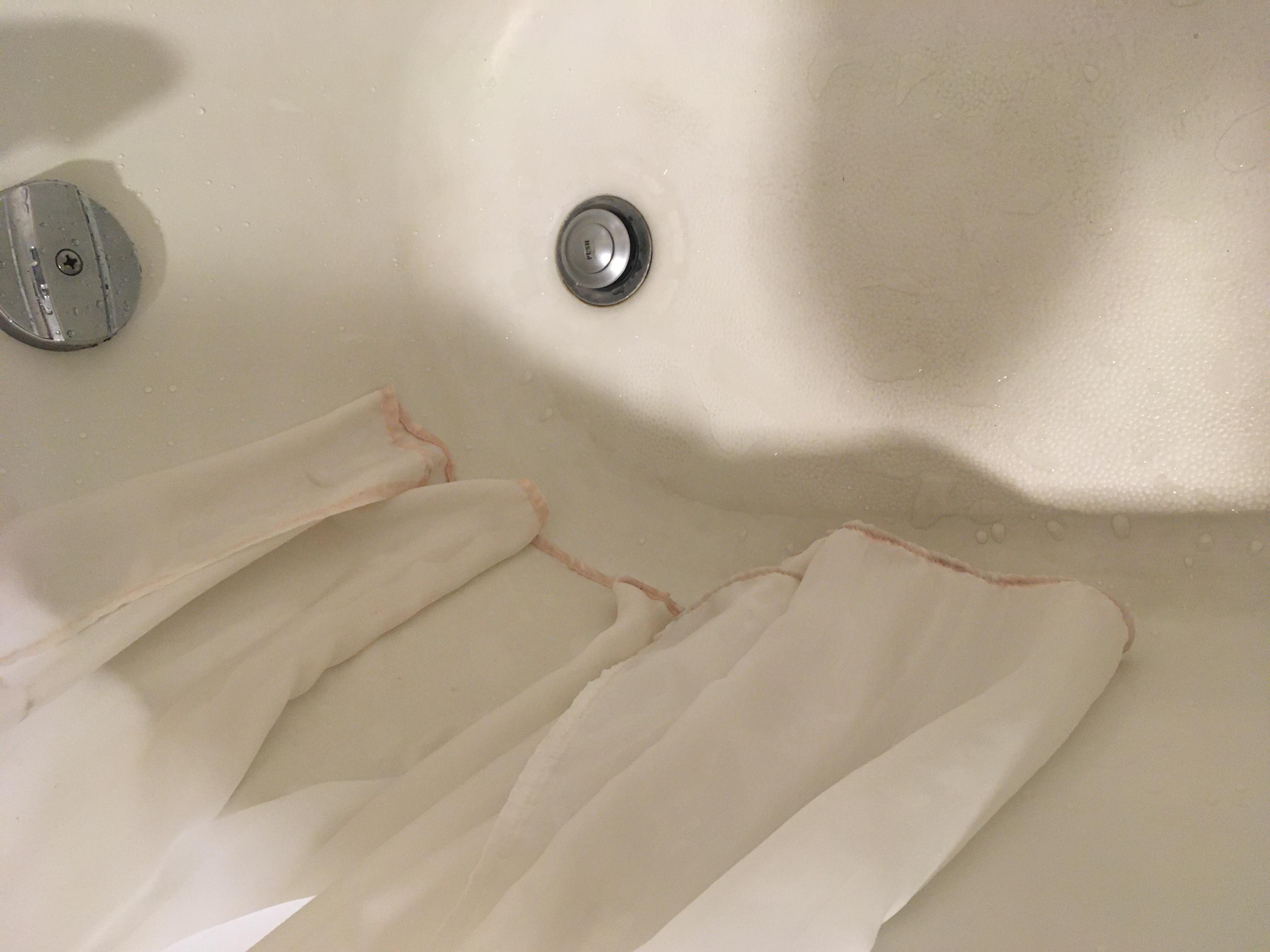 Mouldy shower curtain