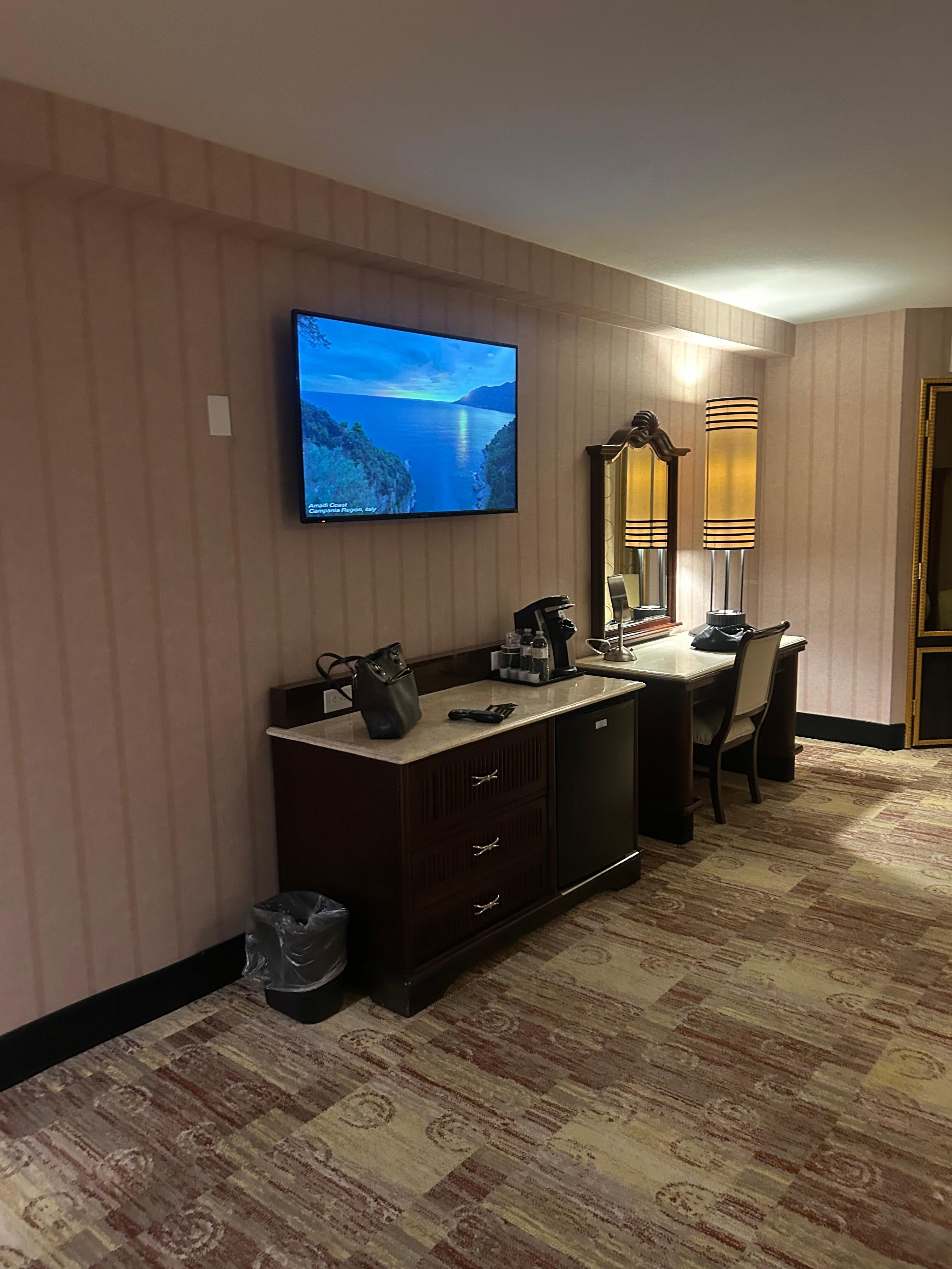 The hotel rooms are very nice inside