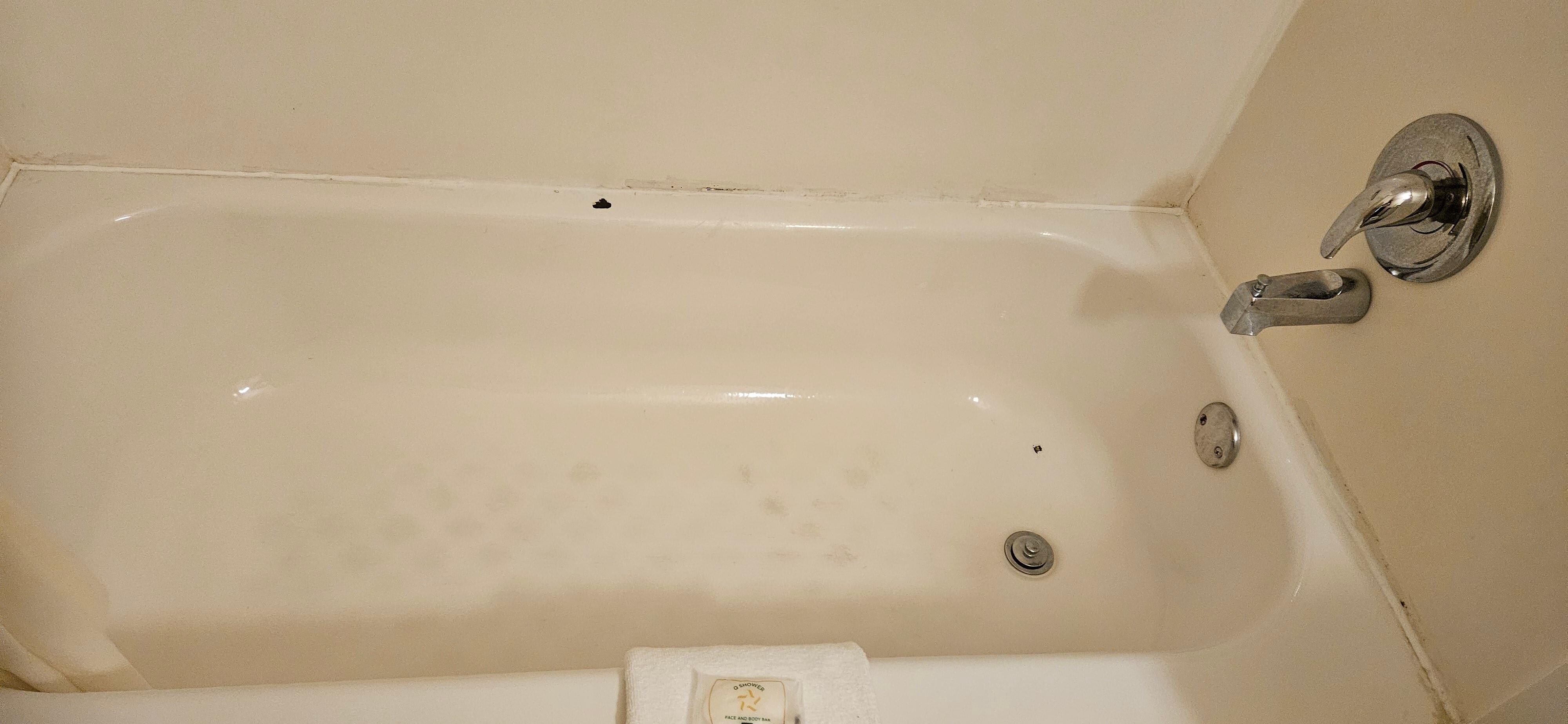Chipped and beat up tub