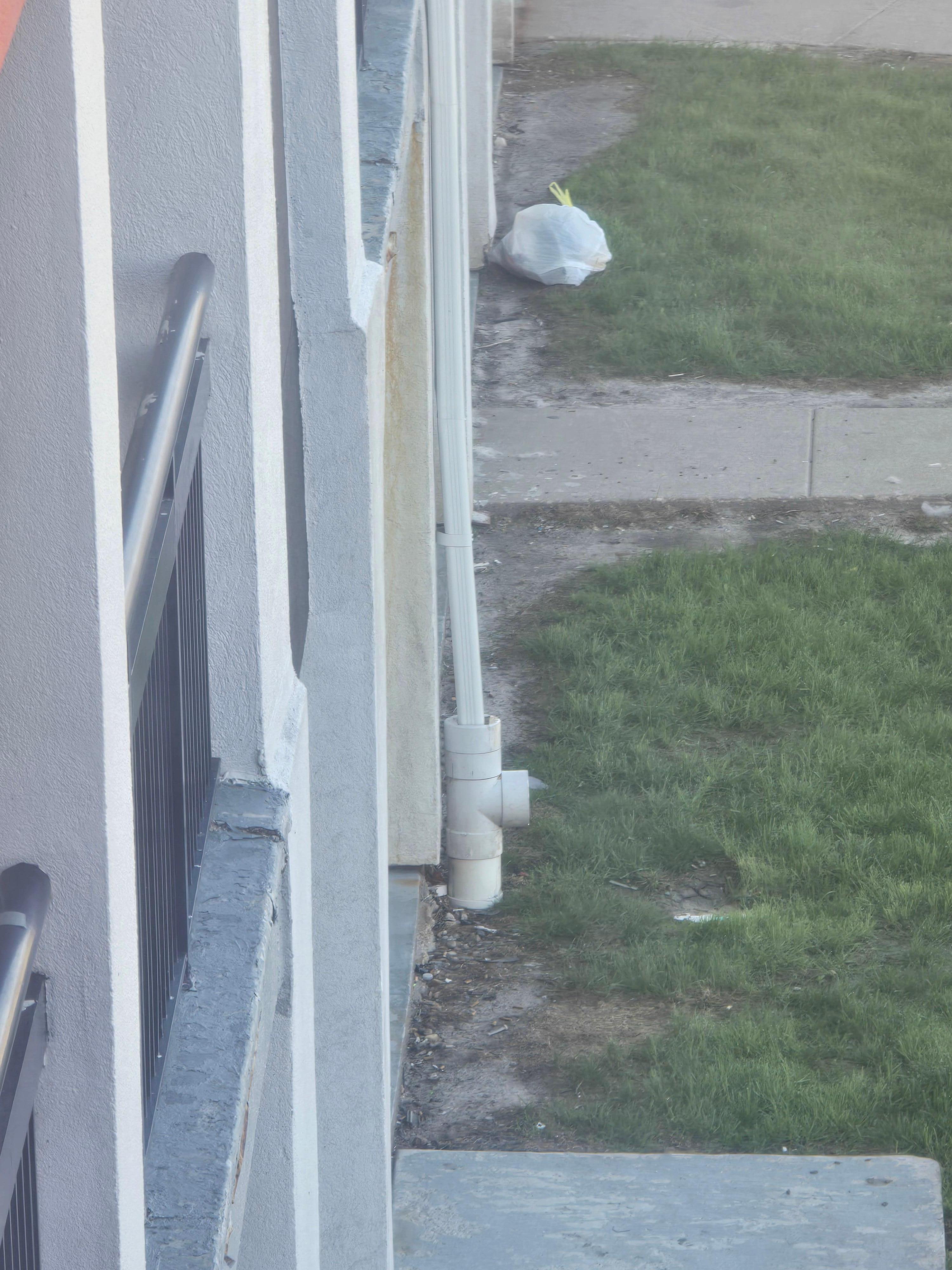 Trash bag back of hotel 2 days