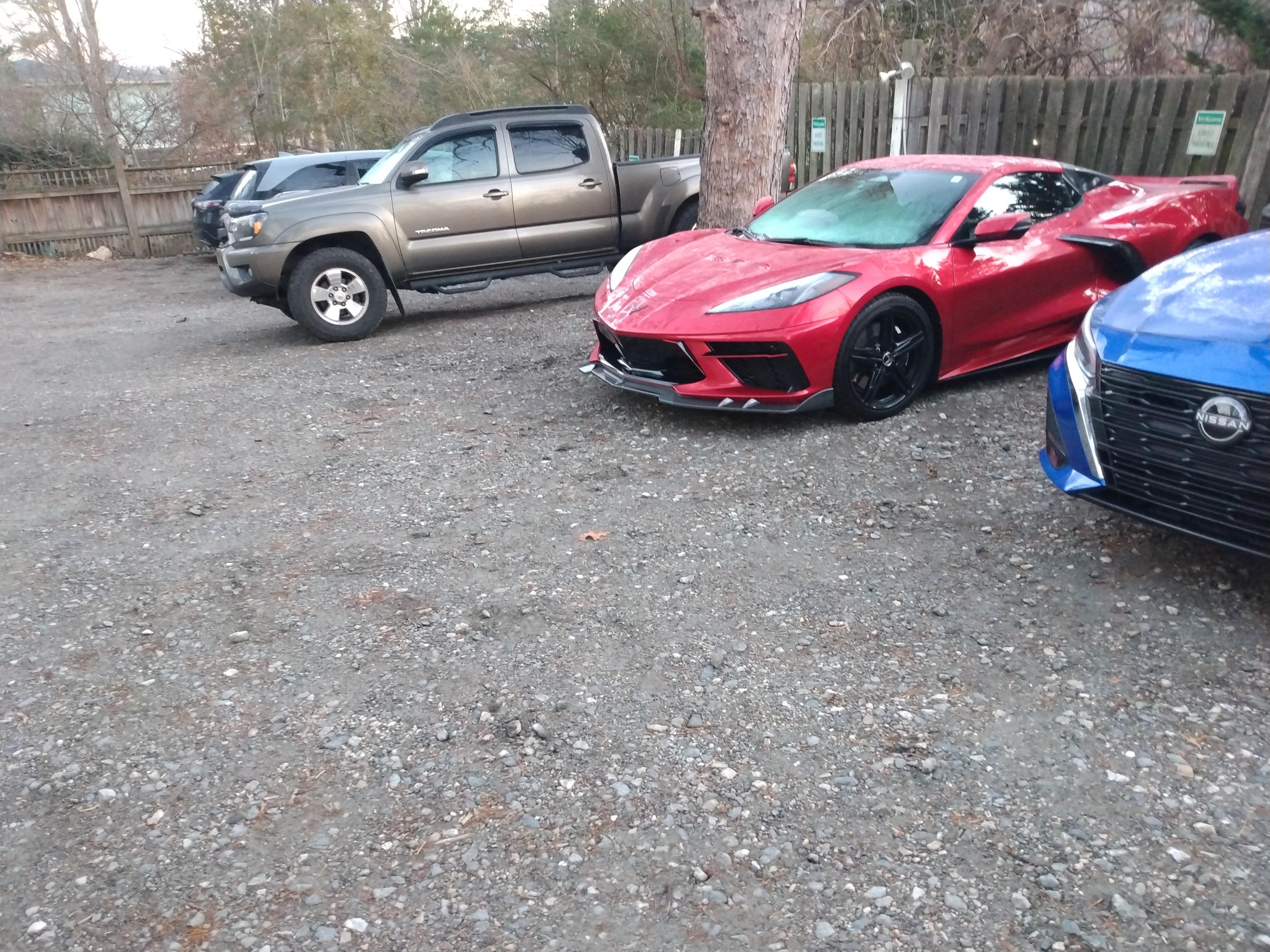 This was the unorganized driveway gravel filthy