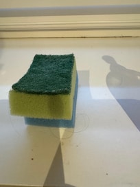 Hair left on the sponge