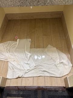 Water overflowing from toilet