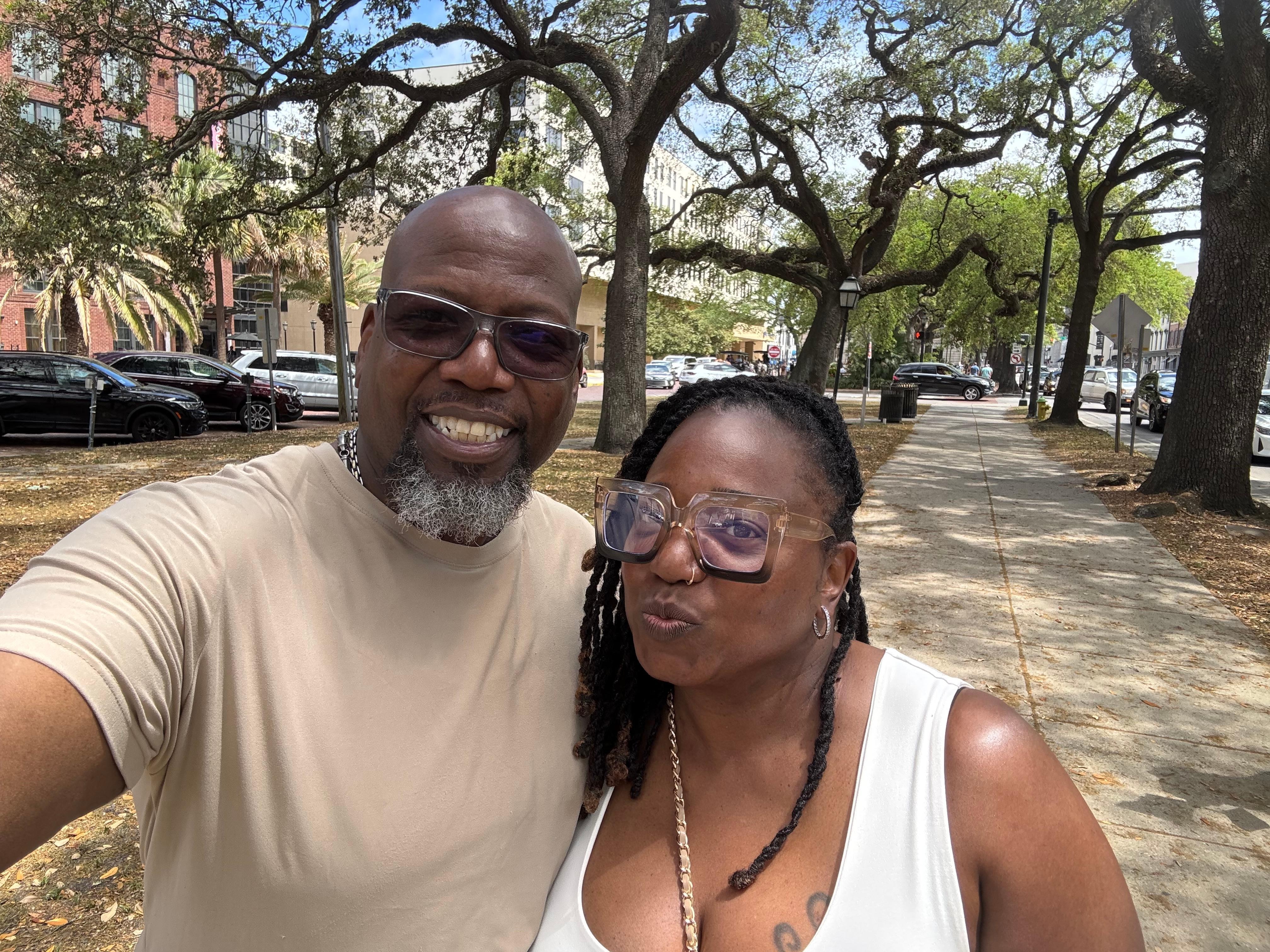 Walking along Bay Street