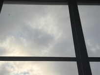 Windows in the room, dirty