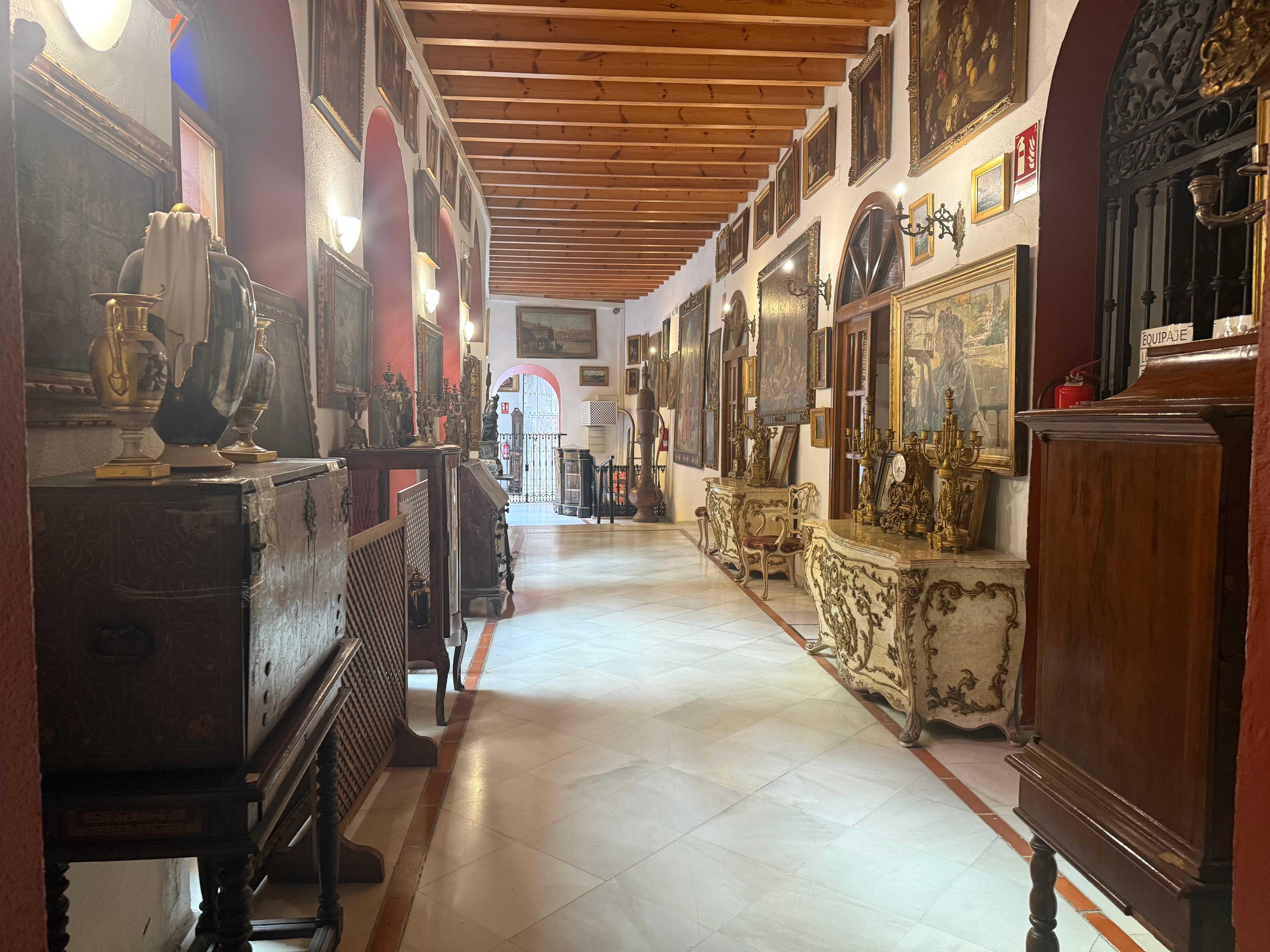 Hotel interior full of art 