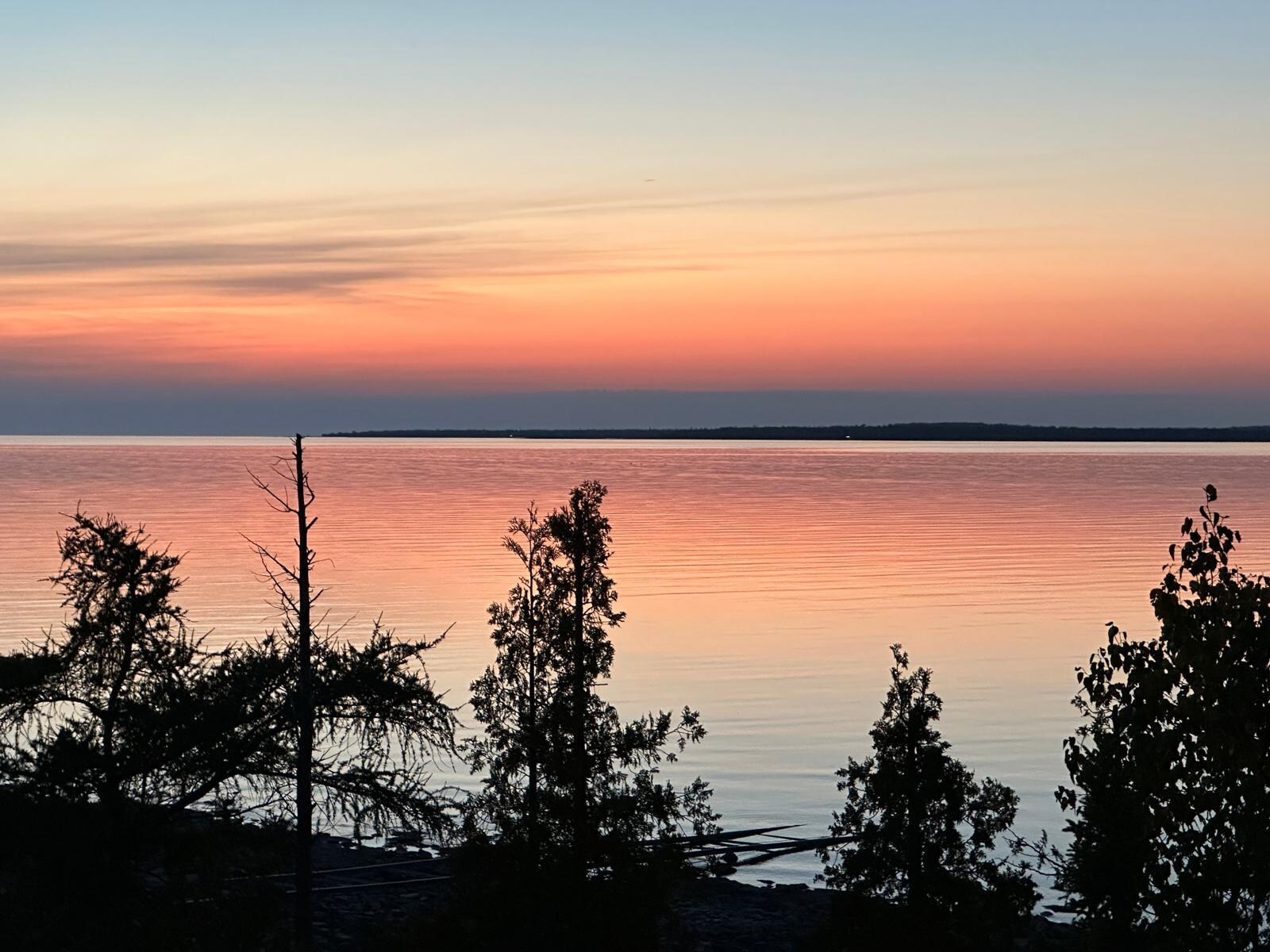 Magnificent view of waterfront in the evening 