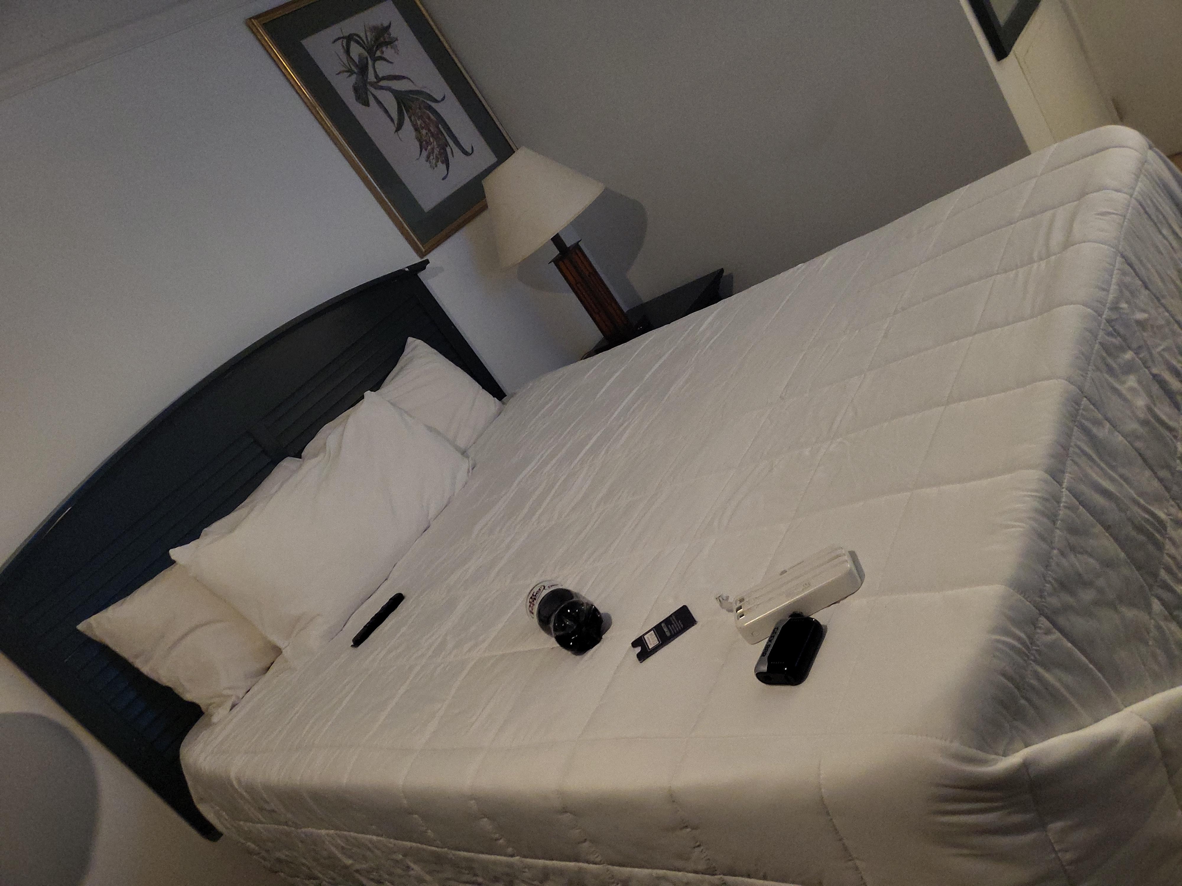 This is what they say is a king size bed.  More like a full maybe a queen.