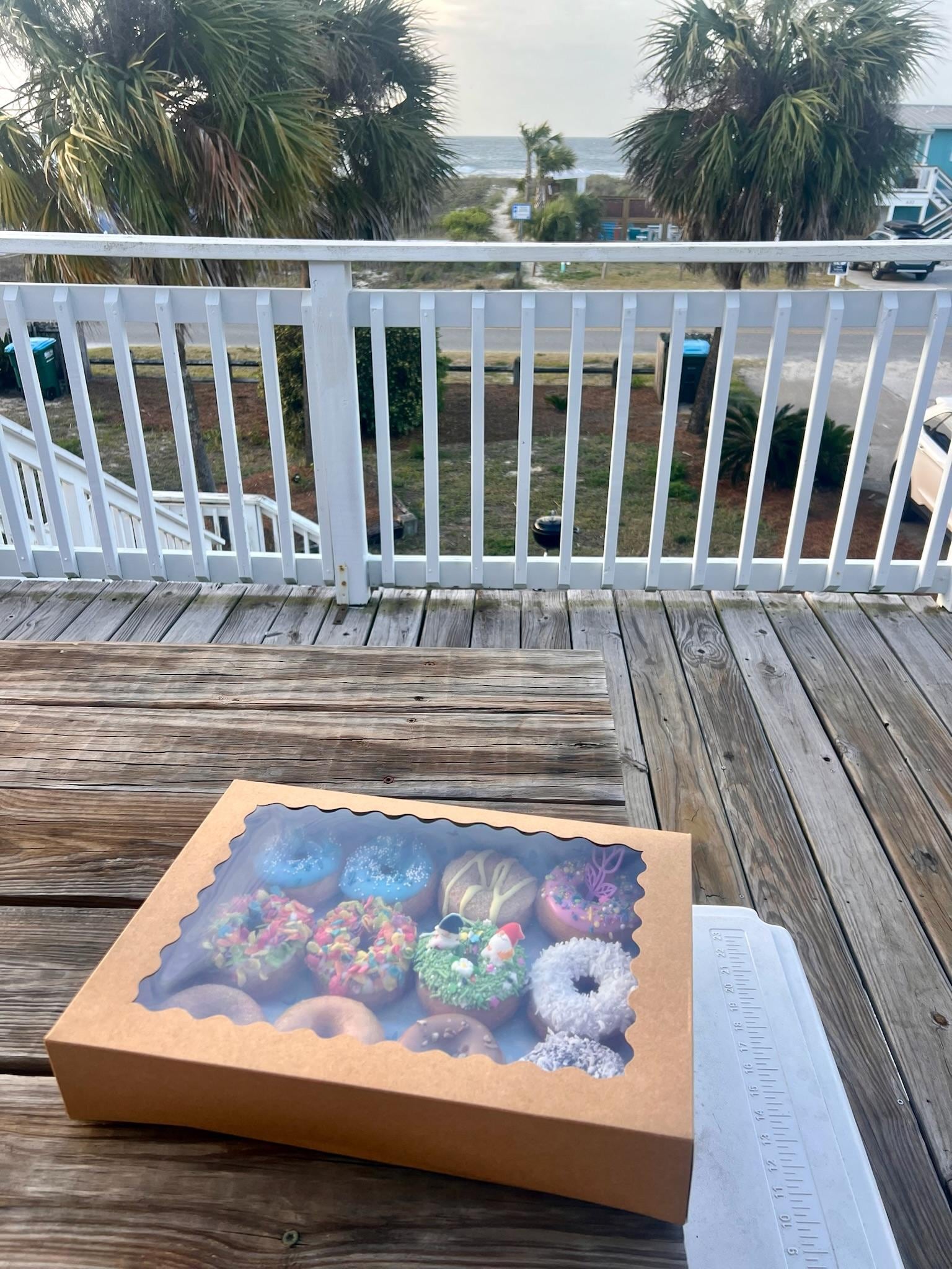 Weber’s donuts on the porch! 🍩