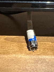 Tv cable not connected. Didn’t reach tv outlet.