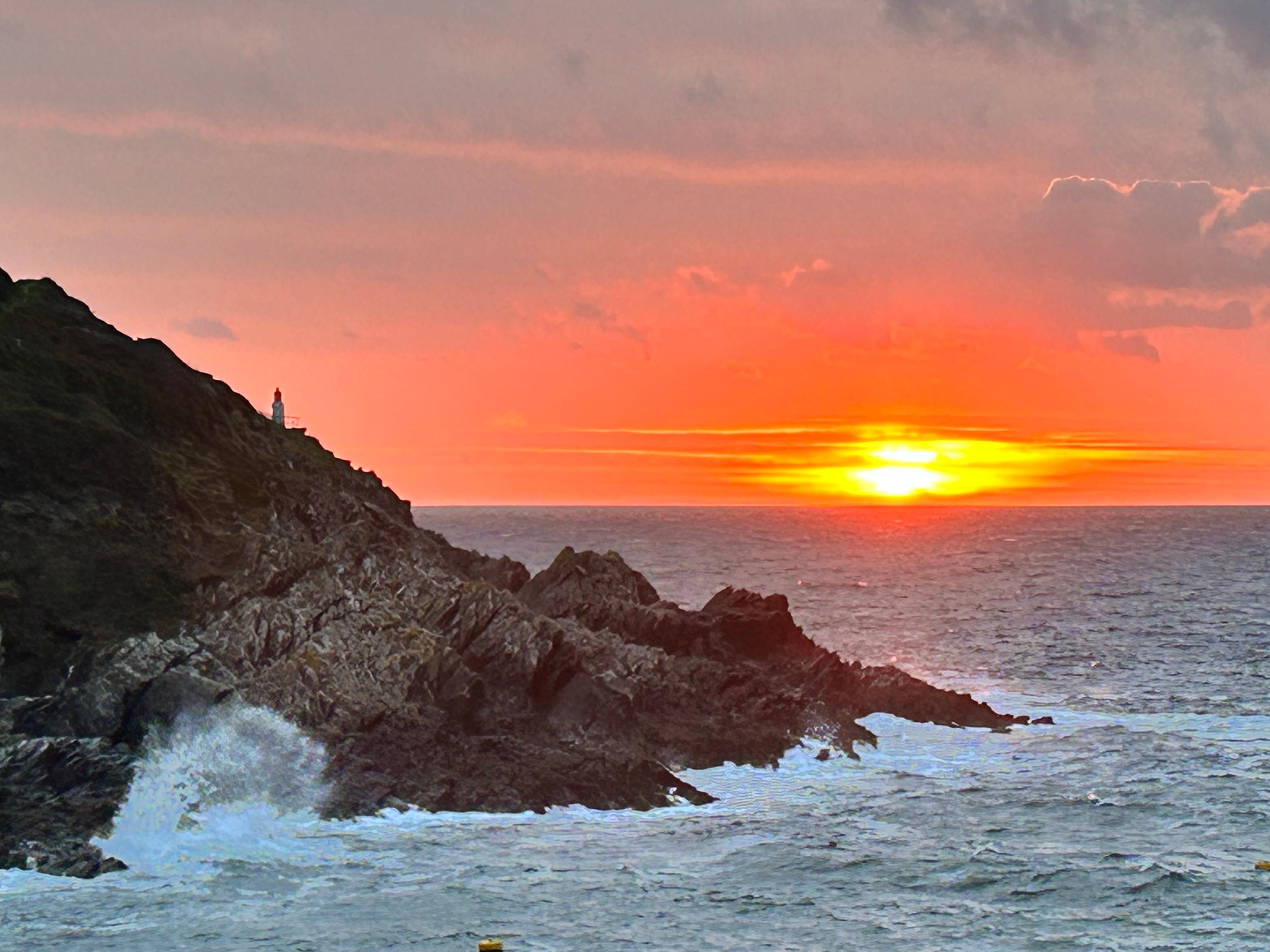 Sunrise as seen from the terrace at the cottage