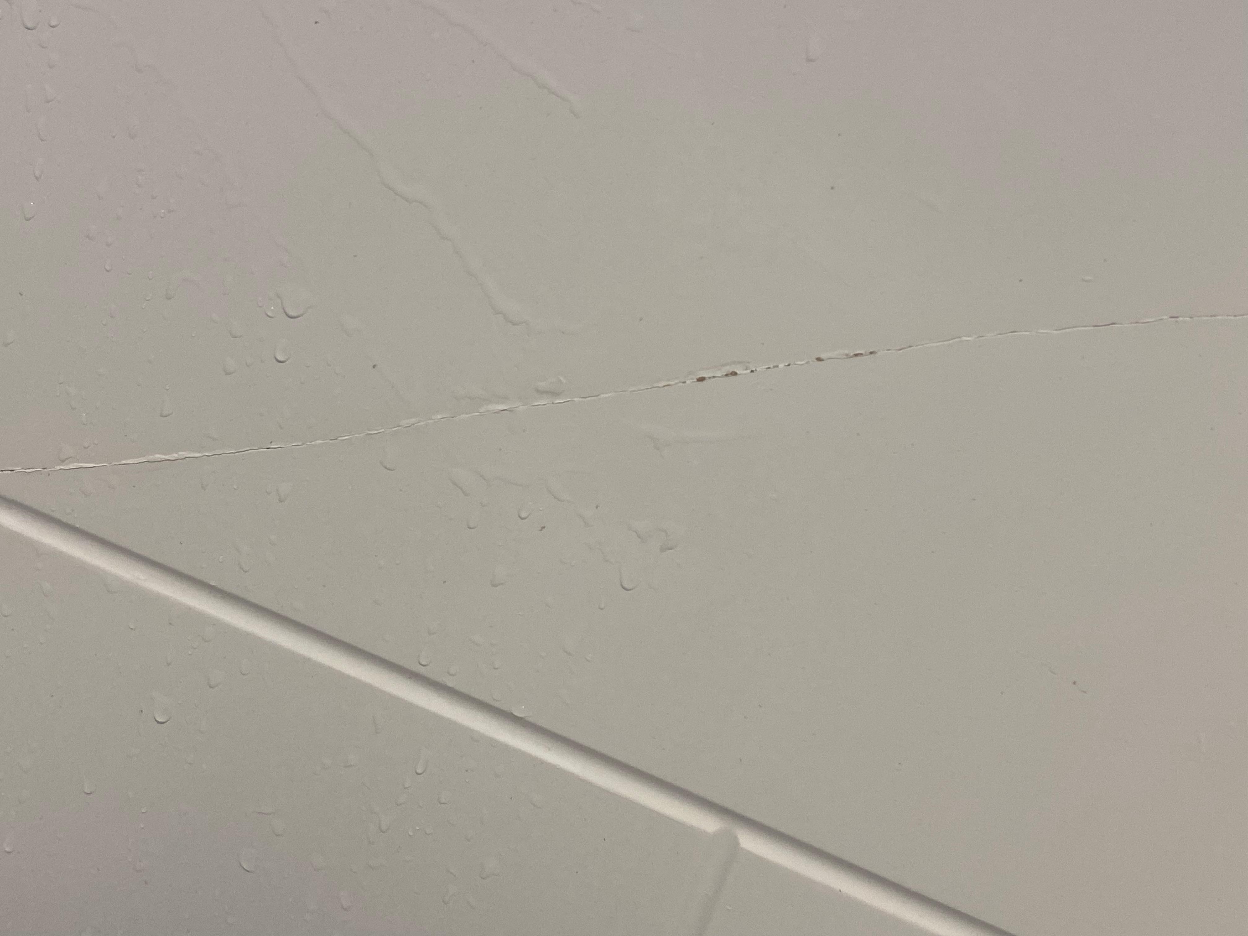 Crack in shower wall