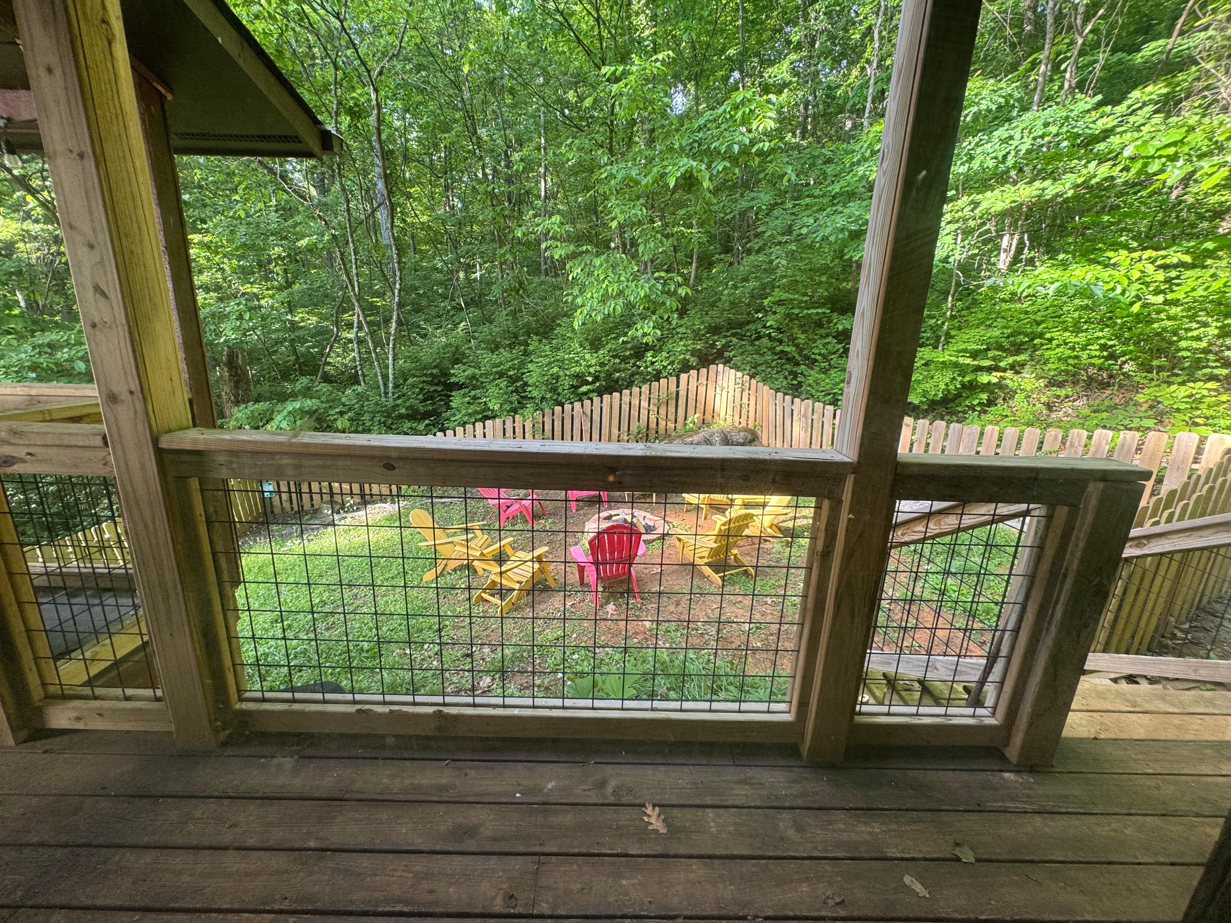 Fenced in dog area