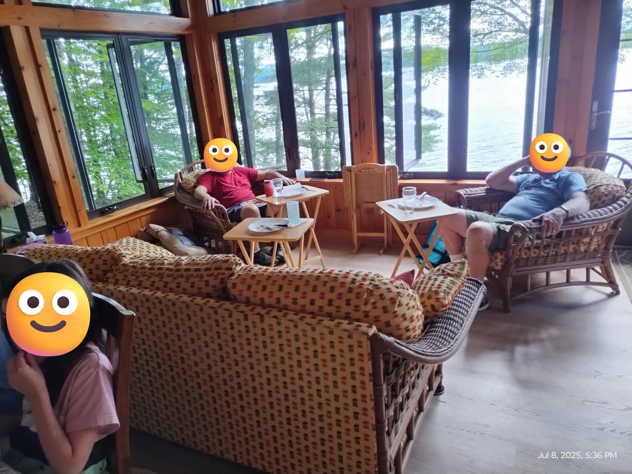 Other side of the porch where the guys enjoyed some time