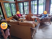 Other side of the porch where the guys enjoyed some time