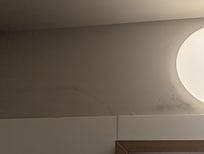 More mold, continuing the length of the one wall