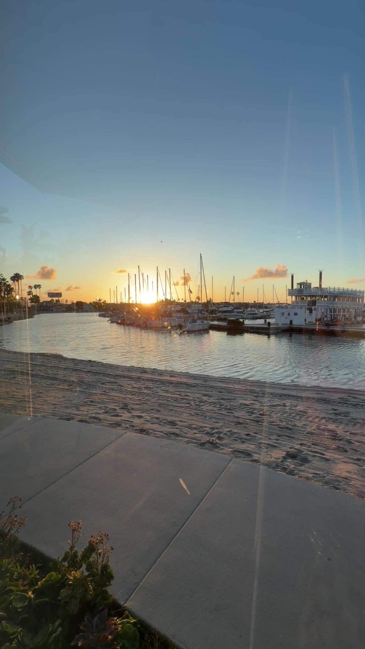 Sunset view from resort restaurant 