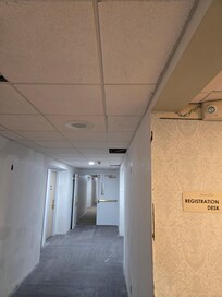 Missing ceiling tiles unfinished construction