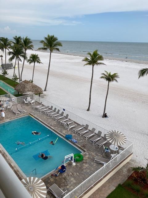 view of pool from 5th floor balcony.