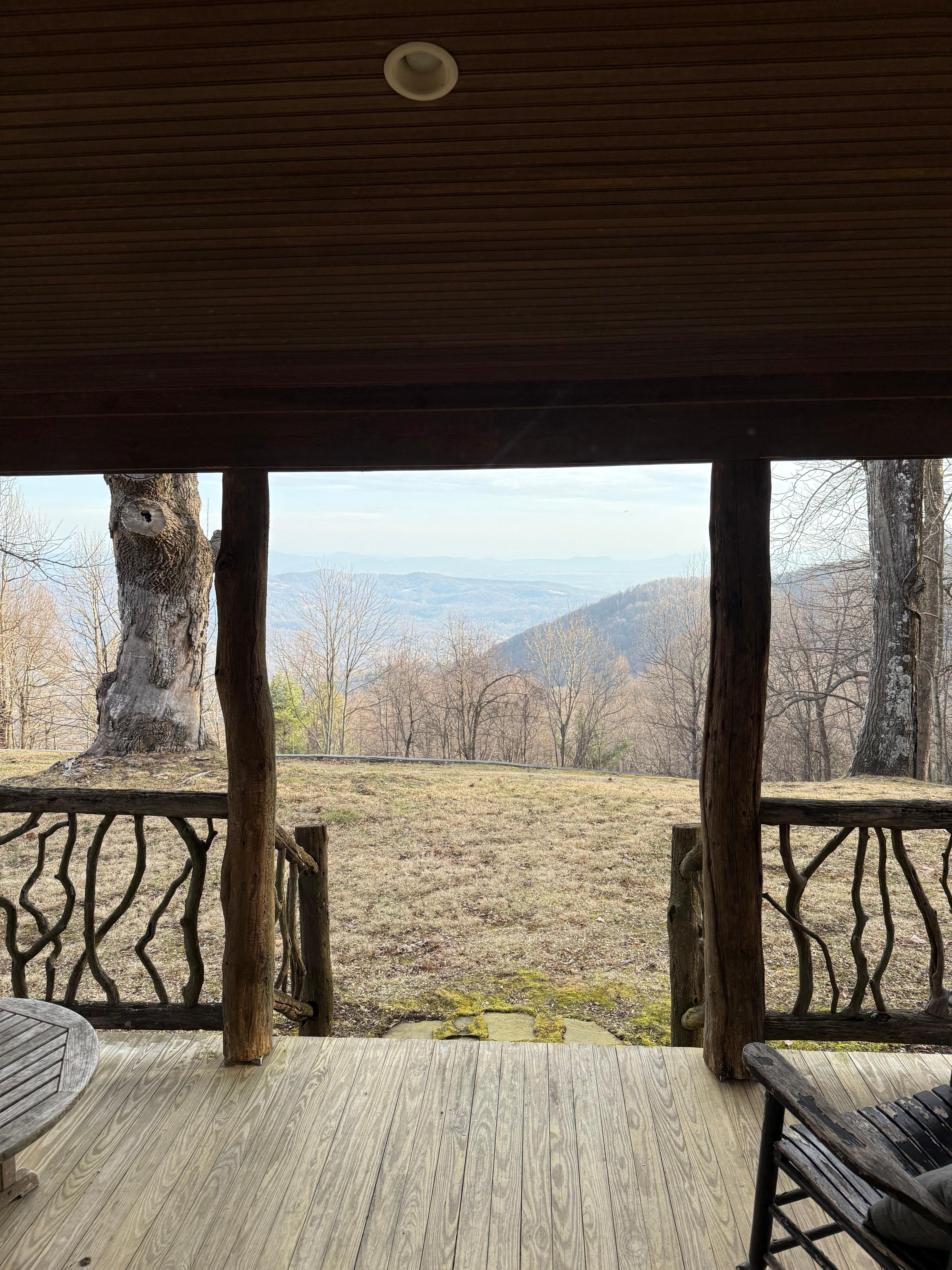 View off the porch - I did not do it justice!