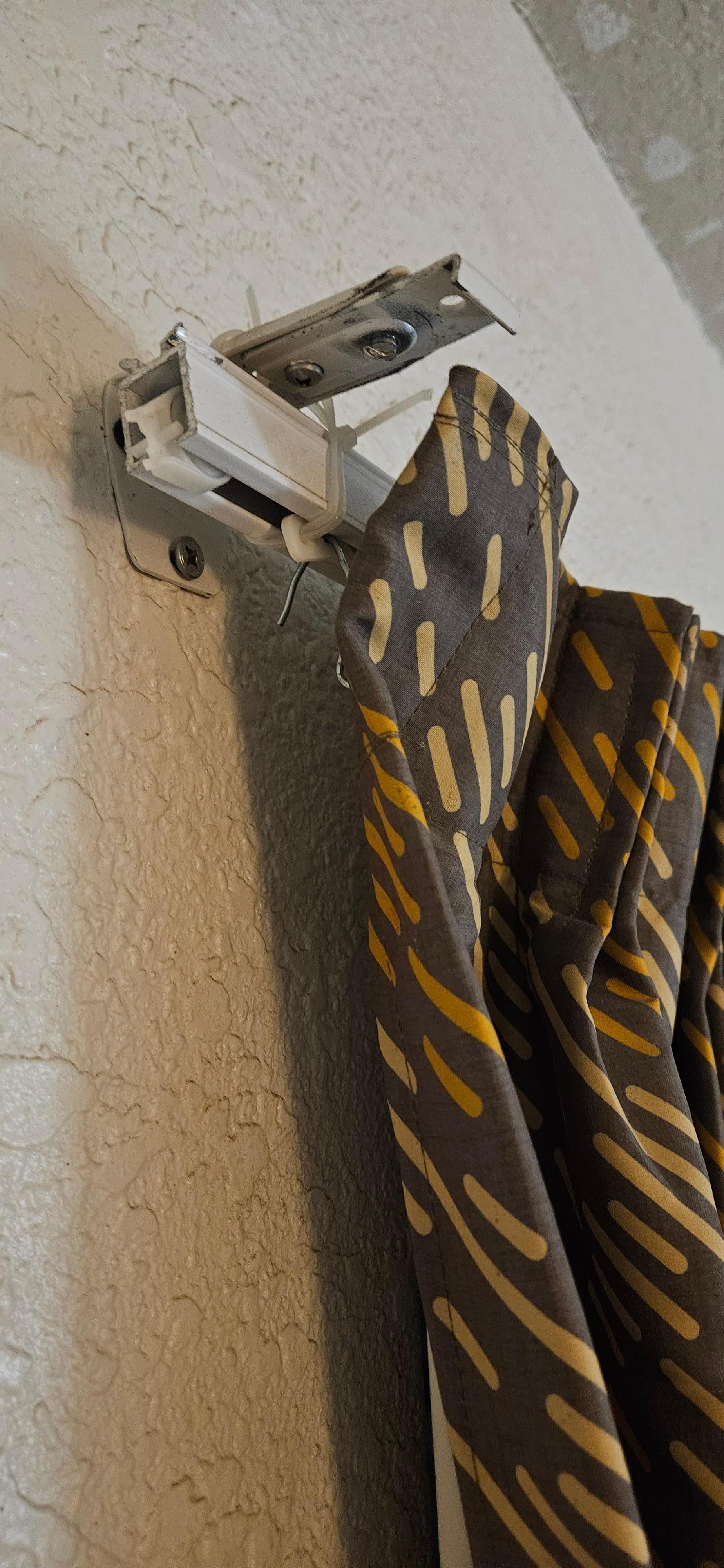 Curtains/Rod held up by zip ties