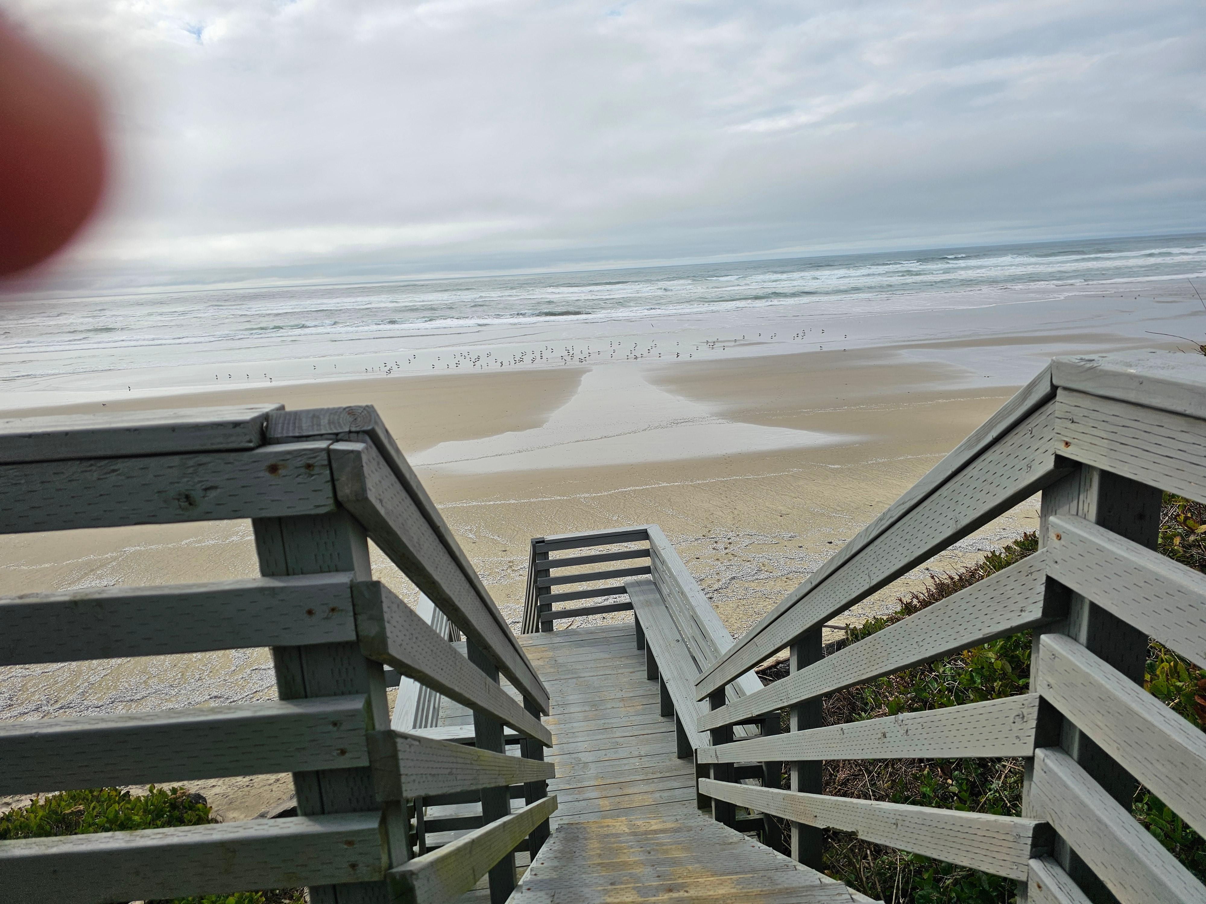 Stairway to beach.