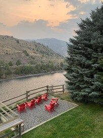 Nothing beats sitting by the Yellowstone River in comfortable chairs.