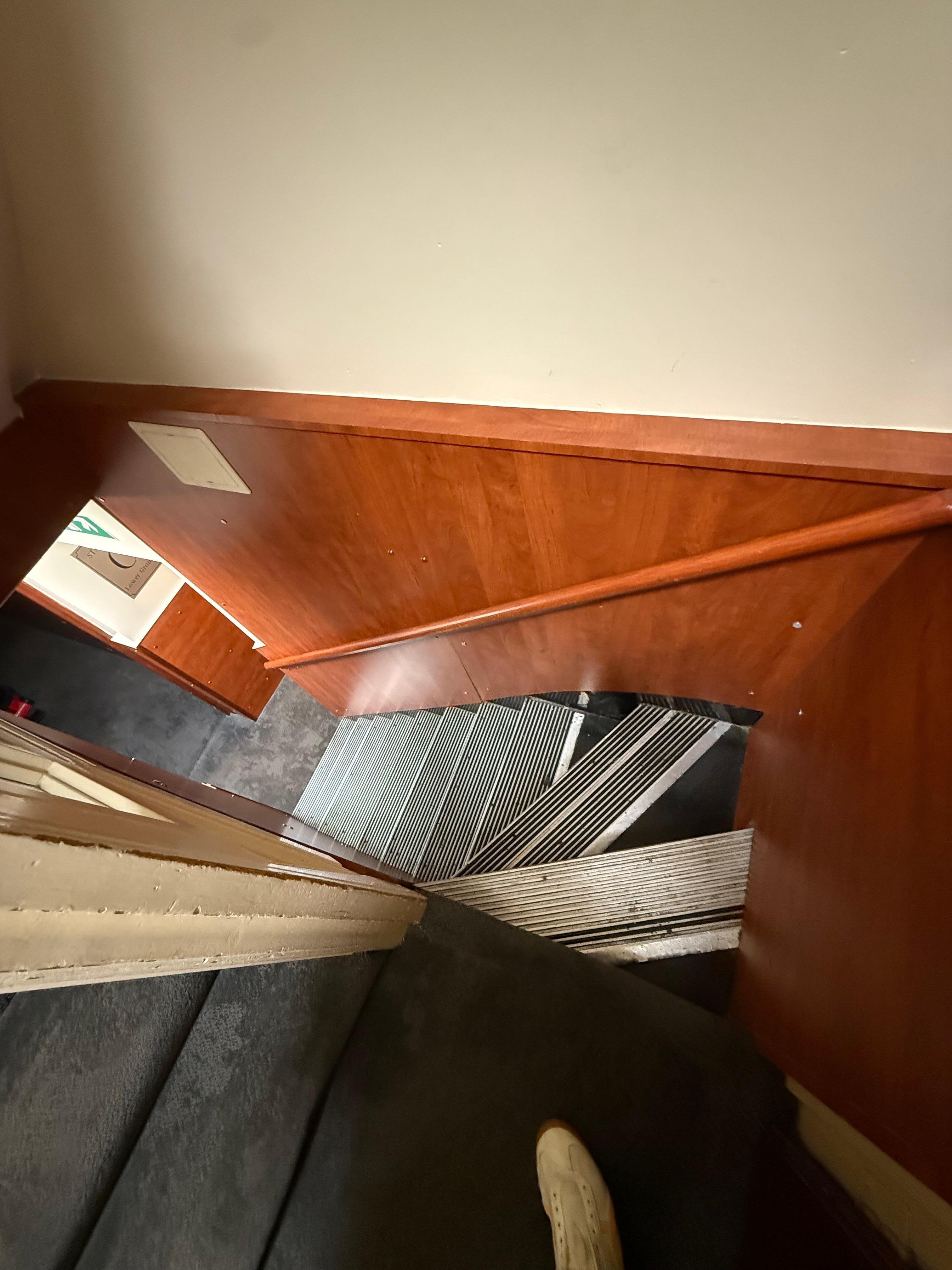 The two foot wide staircase 