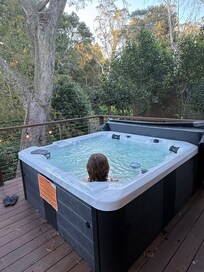 Spa pool on the deck.