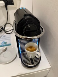 Espresso machine in room