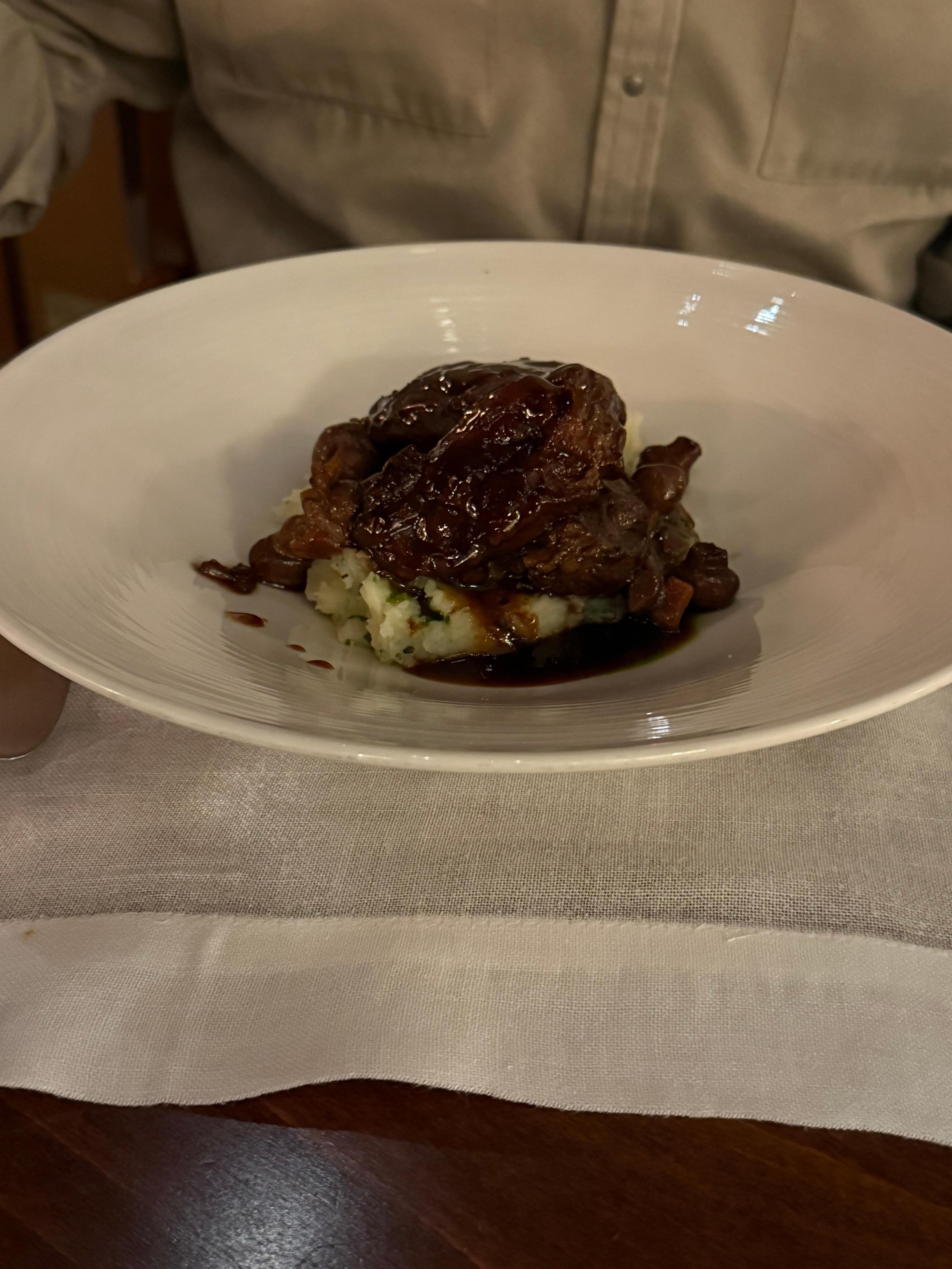 Pork cheek - my husband’s favorite dinner of the trip!