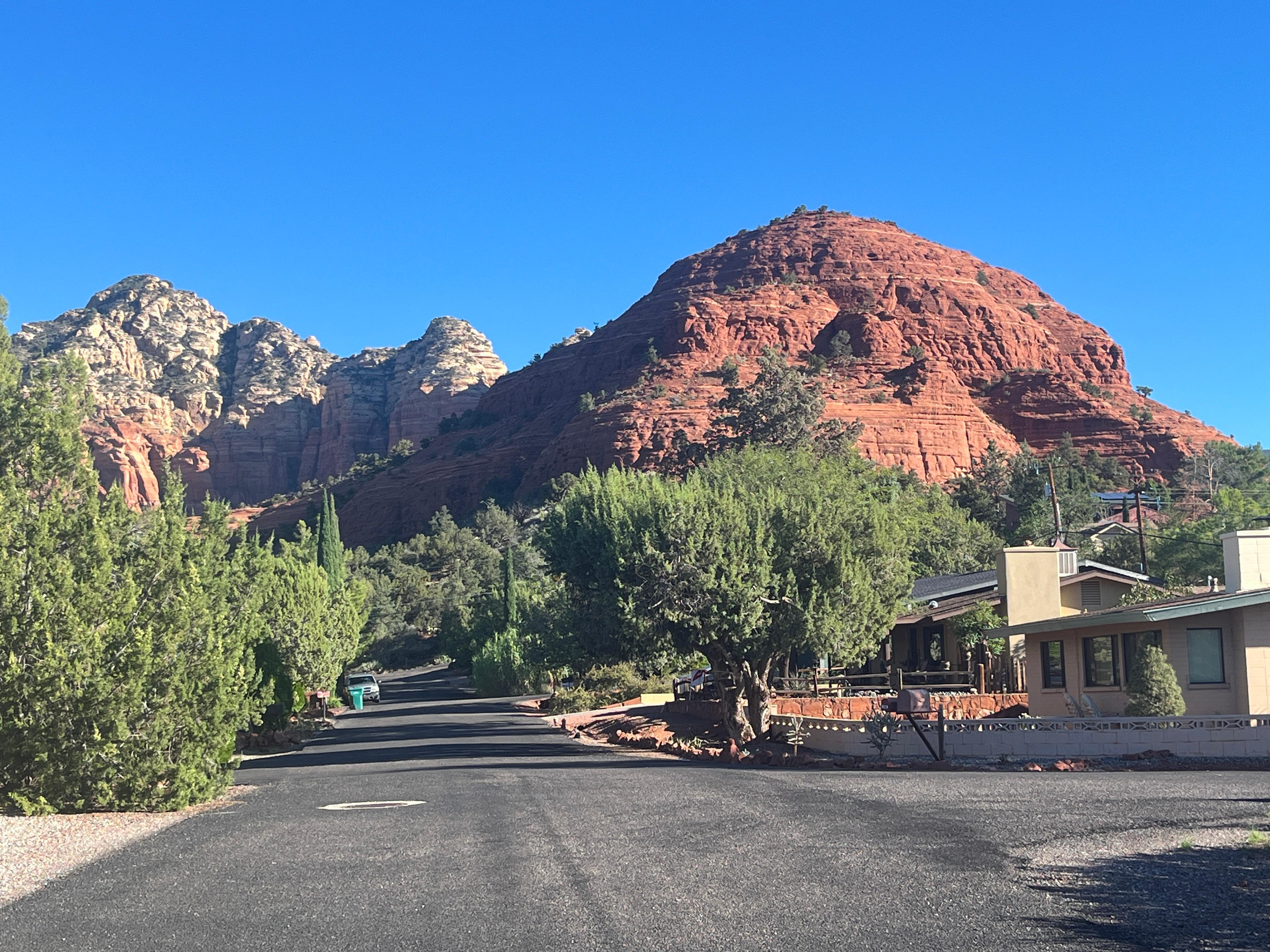 Front of home looking east