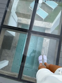 The skylight above the pool was one of the coolest additions!