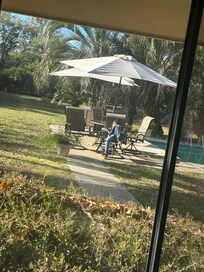 My son enjoying the one nice morning we had before the storm and cold temps came in.