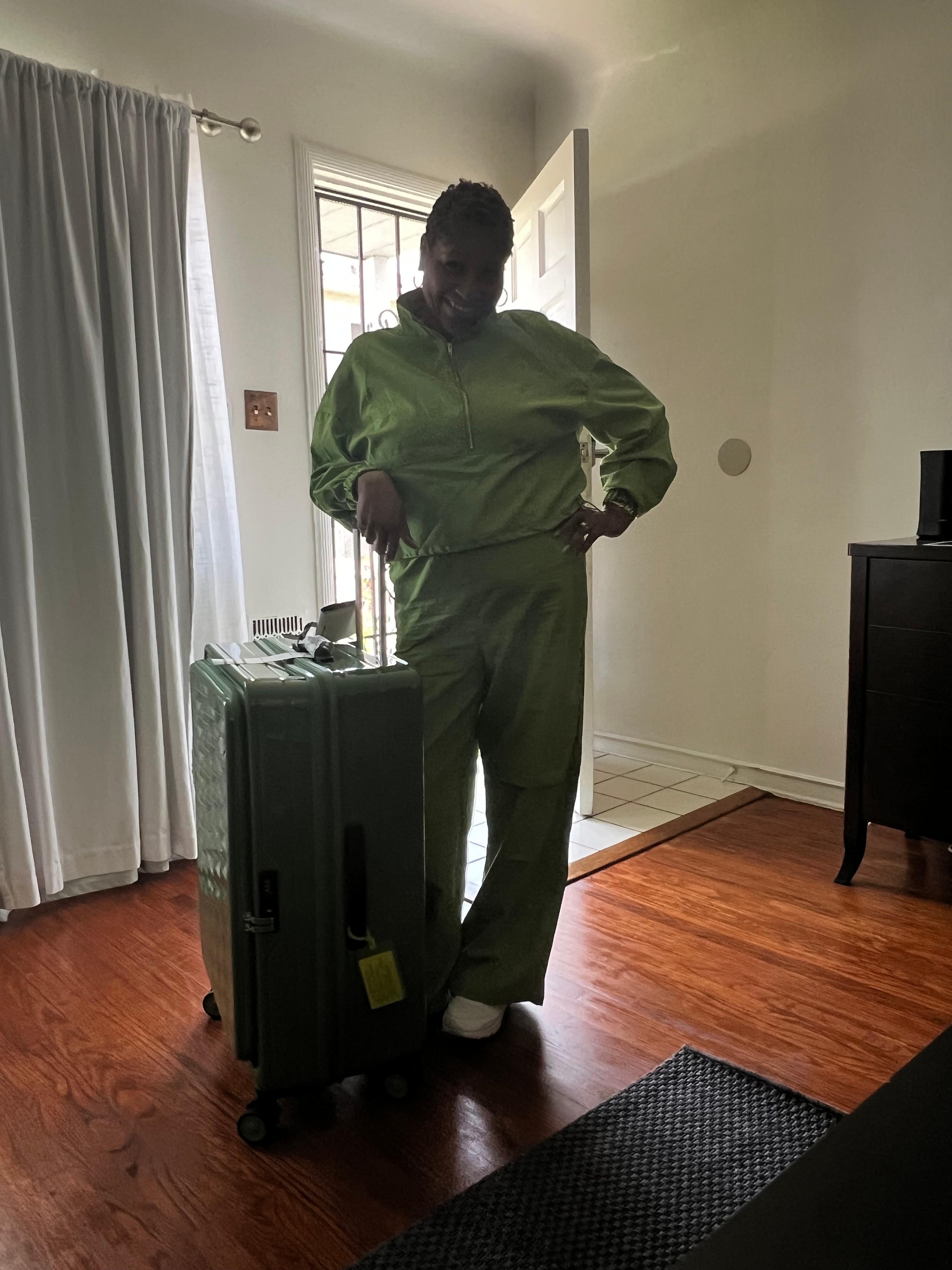 Me arriving 