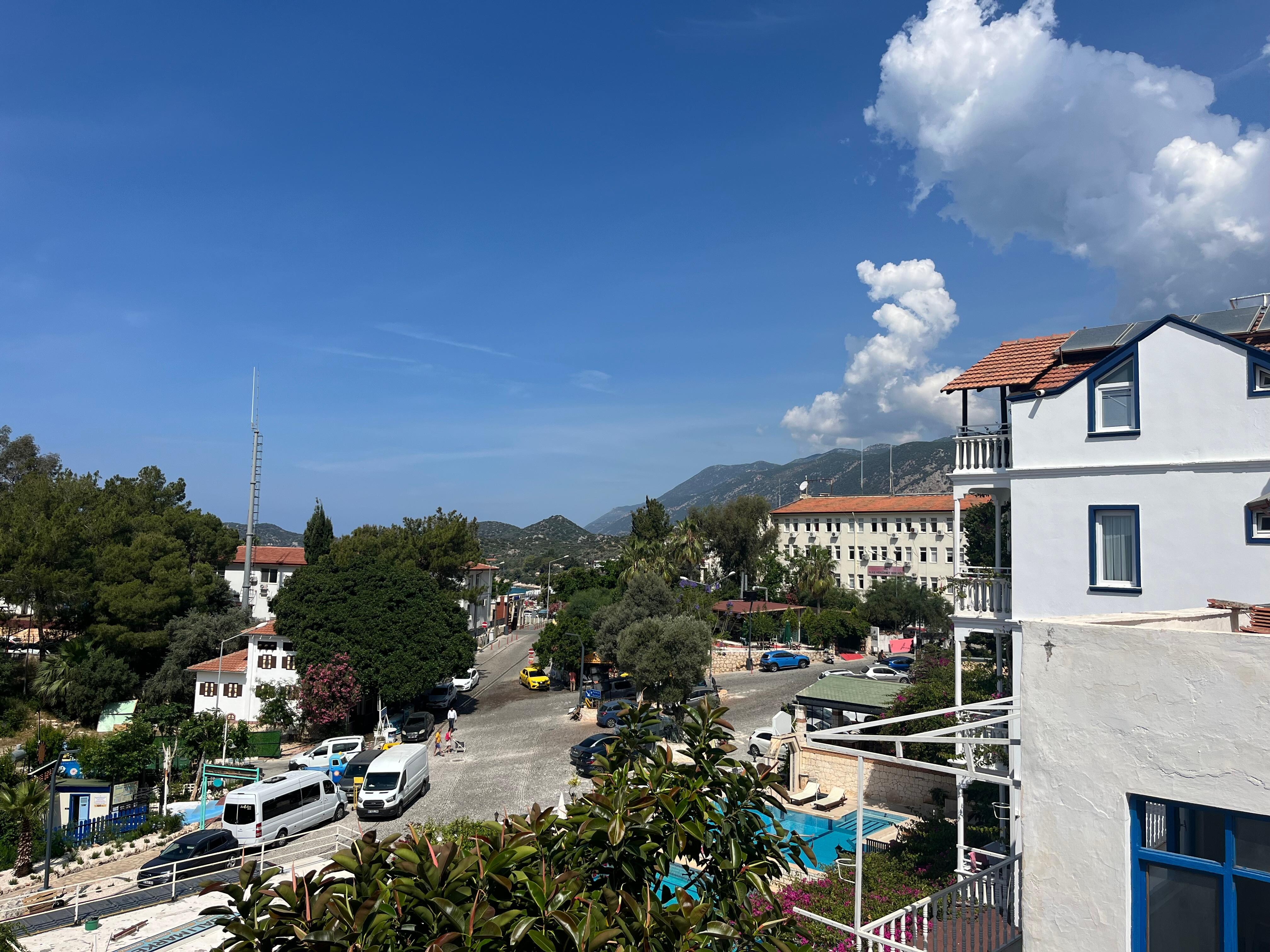 Town view from balcony