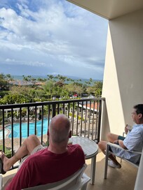 Enjoying our view & the sunshine