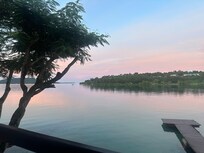 The view from our deck at sunset.