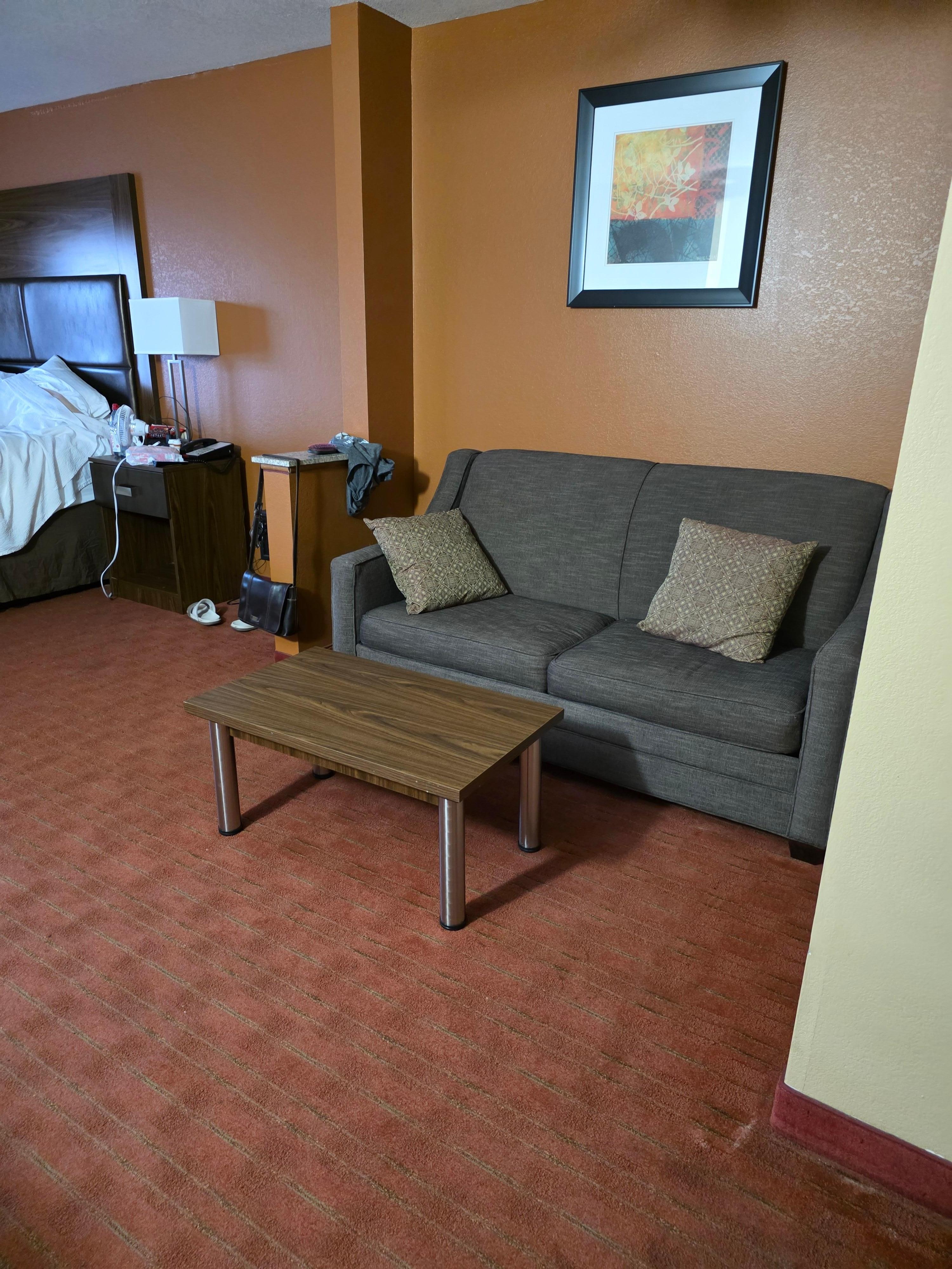 The king suite has a pull out bed 