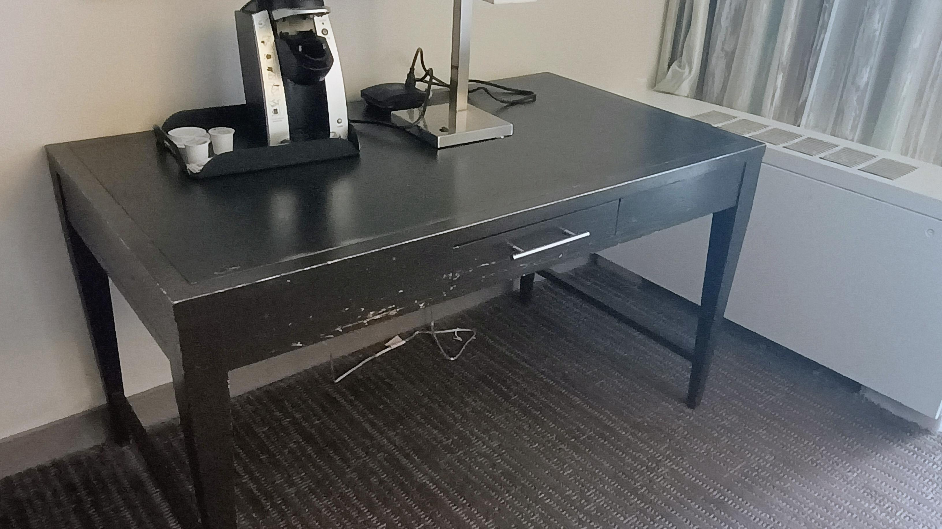 Desk scratched 