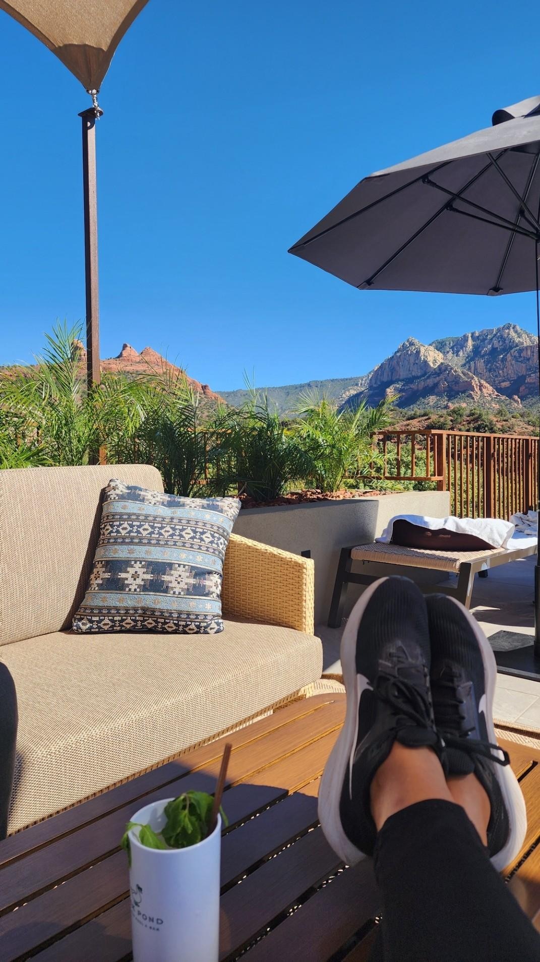 Relaxing from Duck Pond Pool