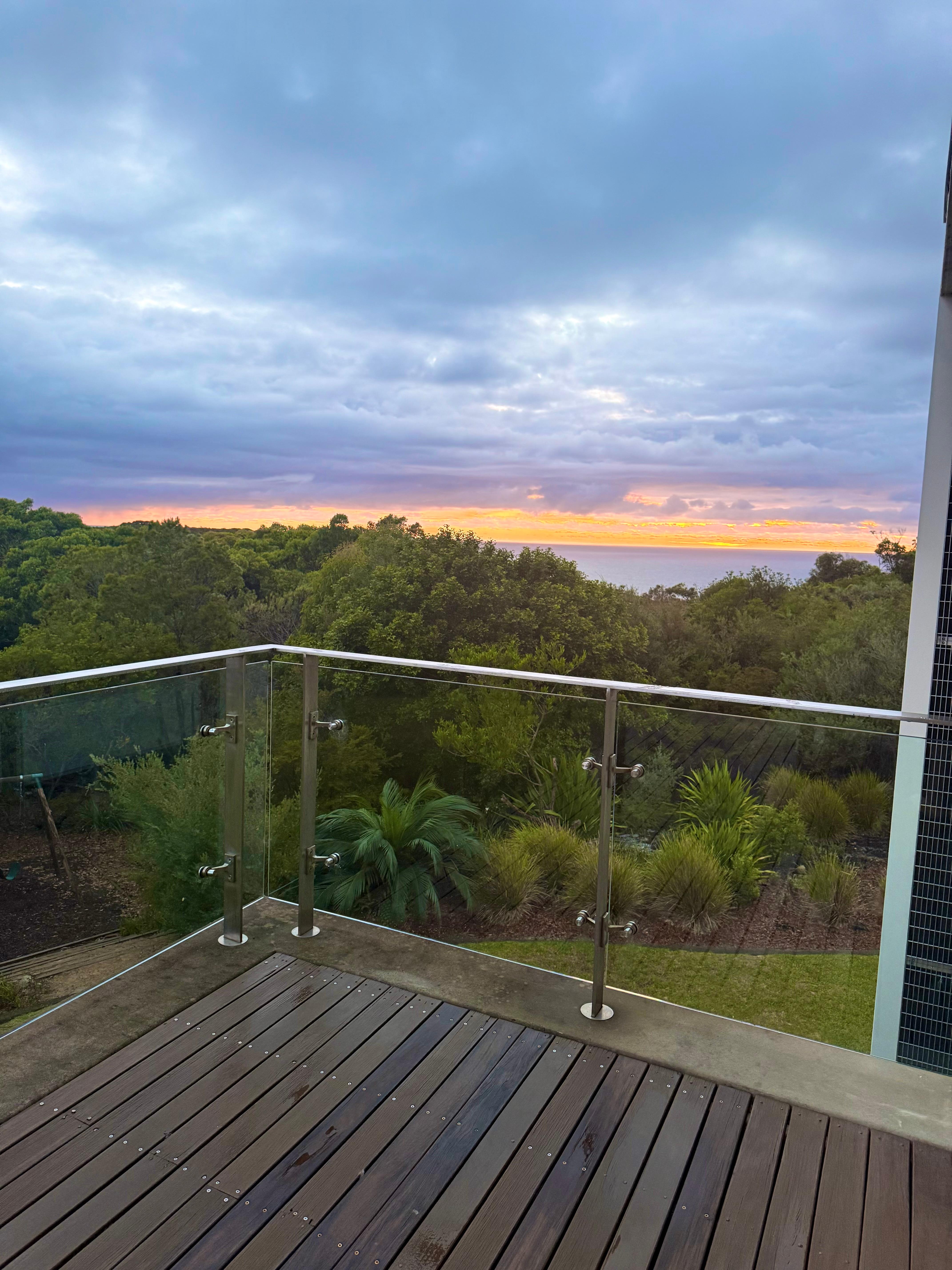 Ocean sunrise from back deck. 