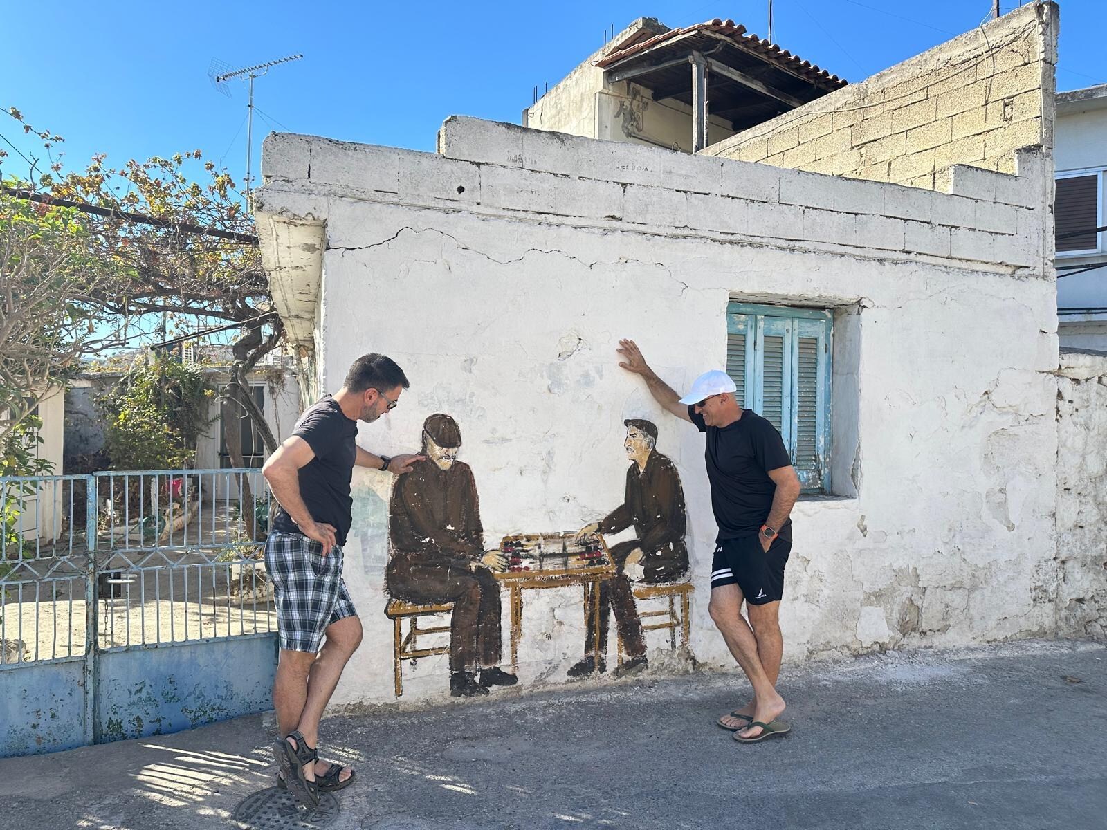 The murals in the tiny streets of Gerani were a pleasant touch representing the warm welcoming locals. 